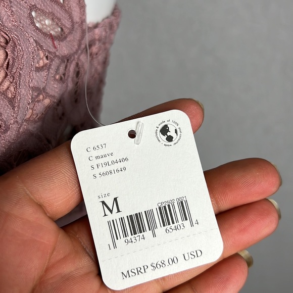 Free people Adella Cami top mauve  size M ,L new with tag - Picture 6 of 10